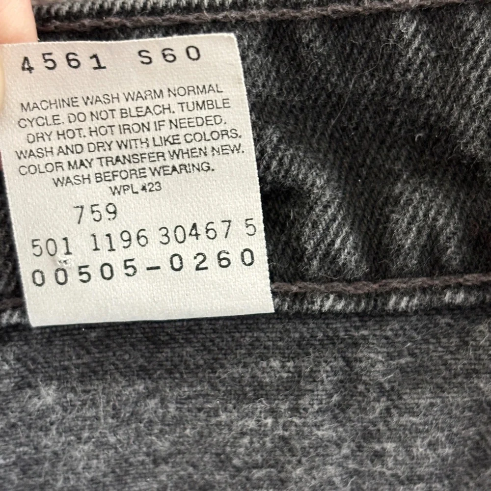 Vintage 90s Levis 505 Regular Fit Straight‎ Leg Jeans Mens 38x32 Black Denim USA